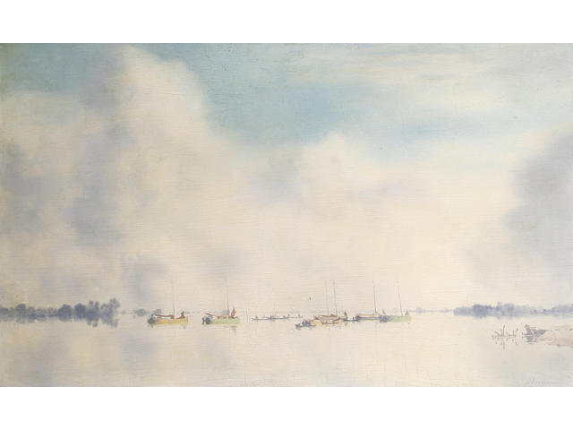Jan Voerman  (Sr.) (Dutch, 1857-1941) Estuary scene