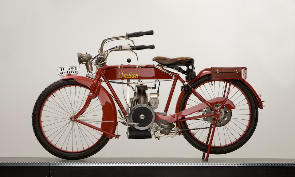 1916 Indian 221cc Model K Featherweight Engine no. 23H180