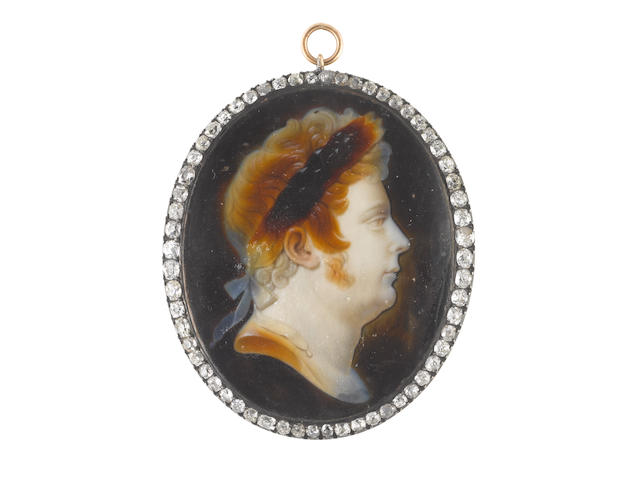 Louis-Bertin Parant (French, 1768-1851) George IV (1762-1830), King of Great Britain (1820-1830), profile to the right, in Classical Guise