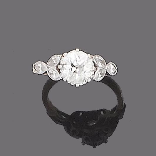 A diamond single-stone ring