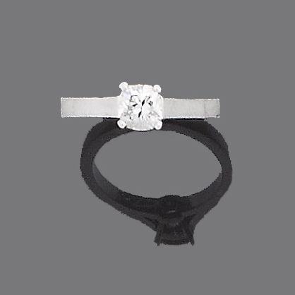 A diamond single-stone ring