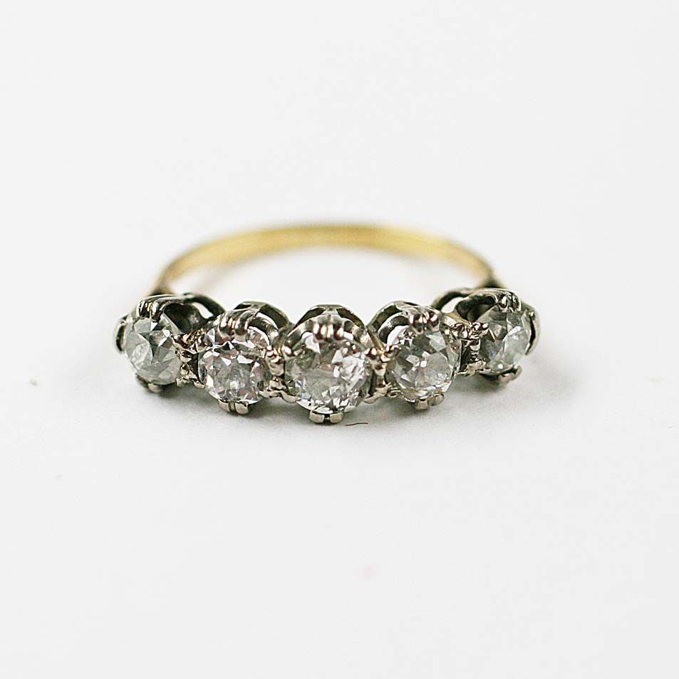 A five stone diamond ring