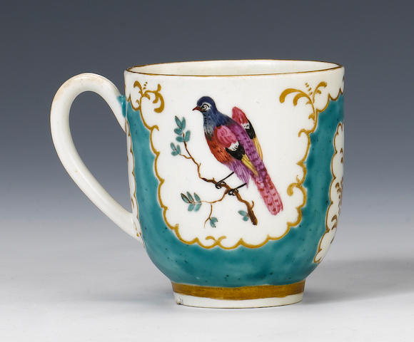 A Worcester coffee cup circa 1770-72