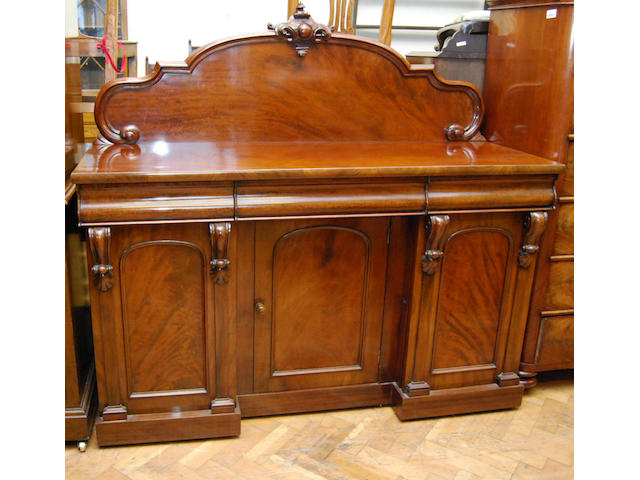 A small mid-Victorian mahogany sideboard