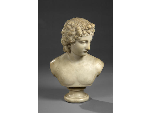 After the antique: a white marble bust