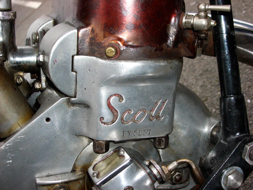 Miss E Sturt's Silver Medal-winning Scottish Six Days Trial Machine 1930 Scott 596cc Sprint Special Frame no. 17 Engine no. PY3237