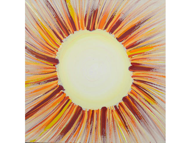 Sir Terry Frost, R.A. (British, 1915-2003) Sunburst Yellow and Red 56 x 56 cm. (22 x 22 in.) (unframed)