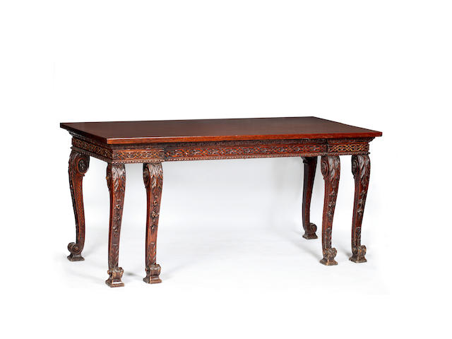 A George III carved pine table