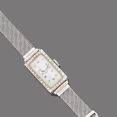 An art deco diamond lady's wristwatch,