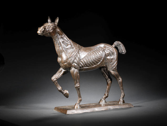 Sir Eduardo Paolozzi (British, 1924-2005) Horse with anatomy 53.5 cm. (21 in.) long