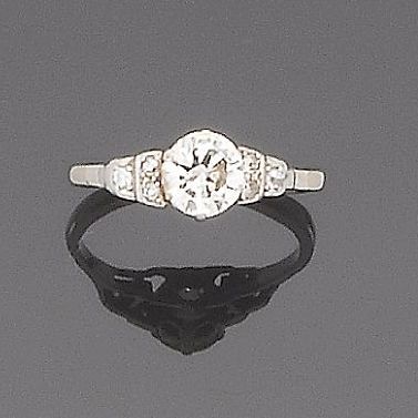 A diamond single-stone ring