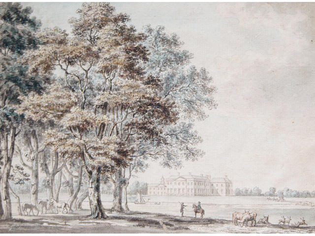 Paul Sandby, R.A. (British, 1730-1809) View of Wynnstay, the Seat of Sir William Wynn