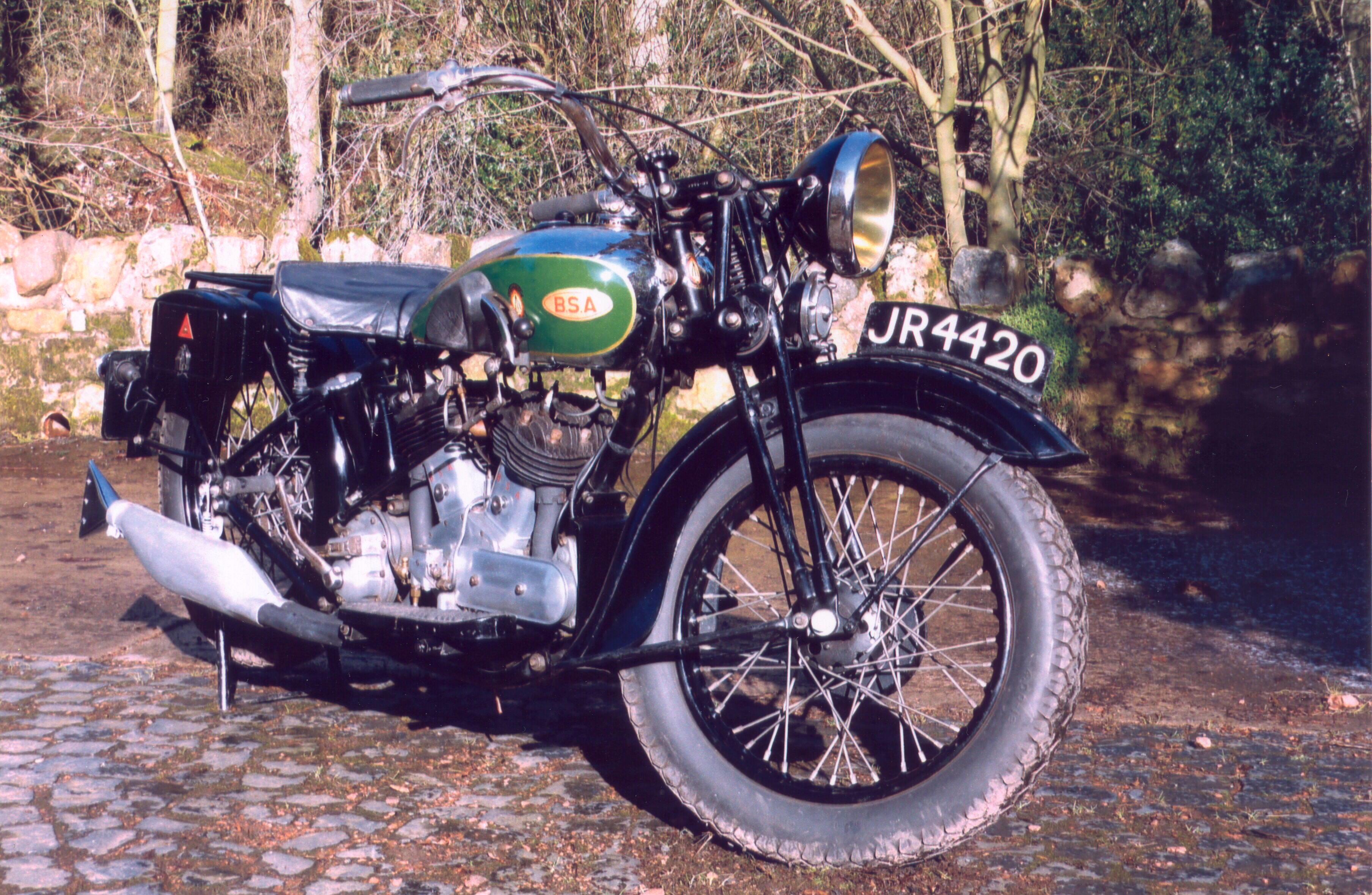 Vintage 1937 1000cc BSA Model G14 Sidecar National Motorcycle Museum Postcard 