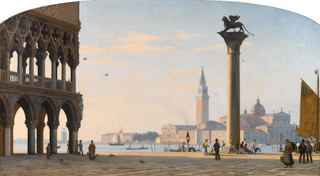 Peter Kornbeck (Danish, 1837-1894) The Piazza San Marco