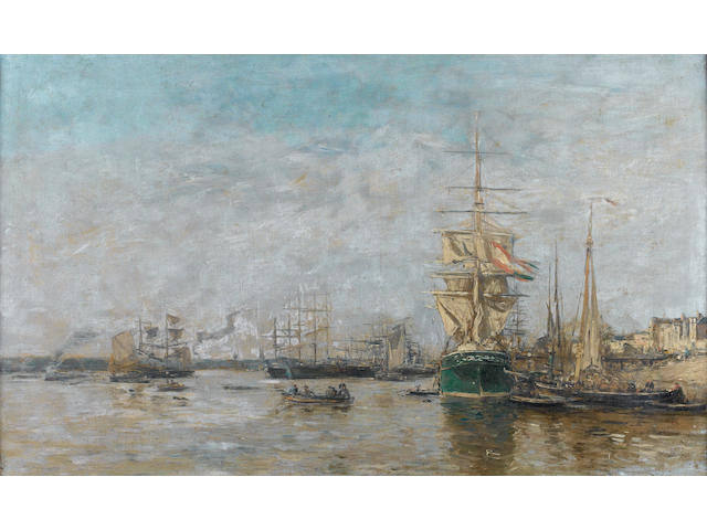 Eug&#232;ne Louis Boudin (French, 1824-1898) Porte de bateaux