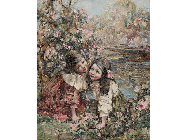 Edward Atkinson Hornel (British, 1864-1933) Blossom Time