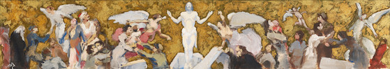 Thumbnail of Nikolaos Lytras (Greek, 1883-1927) Resurrection 11.5 x 63.5 cm. image 1
