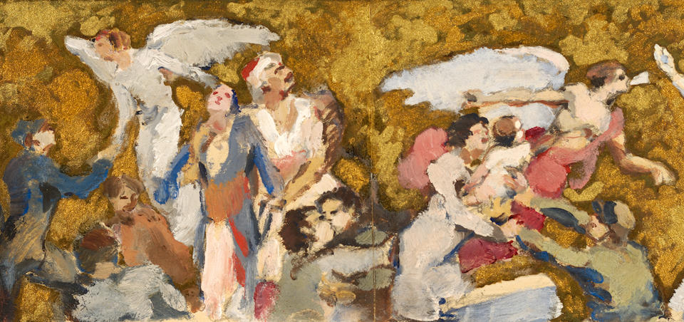 Nikolaos Lytras (Greek, 1883-1927) Resurrection 11.5 x 63.5 cm.