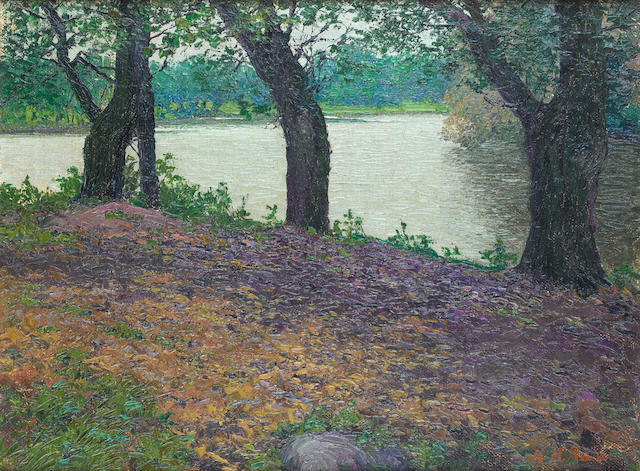 Karl Nikolaevich Kahl (Russian, 1873-1938) On the river