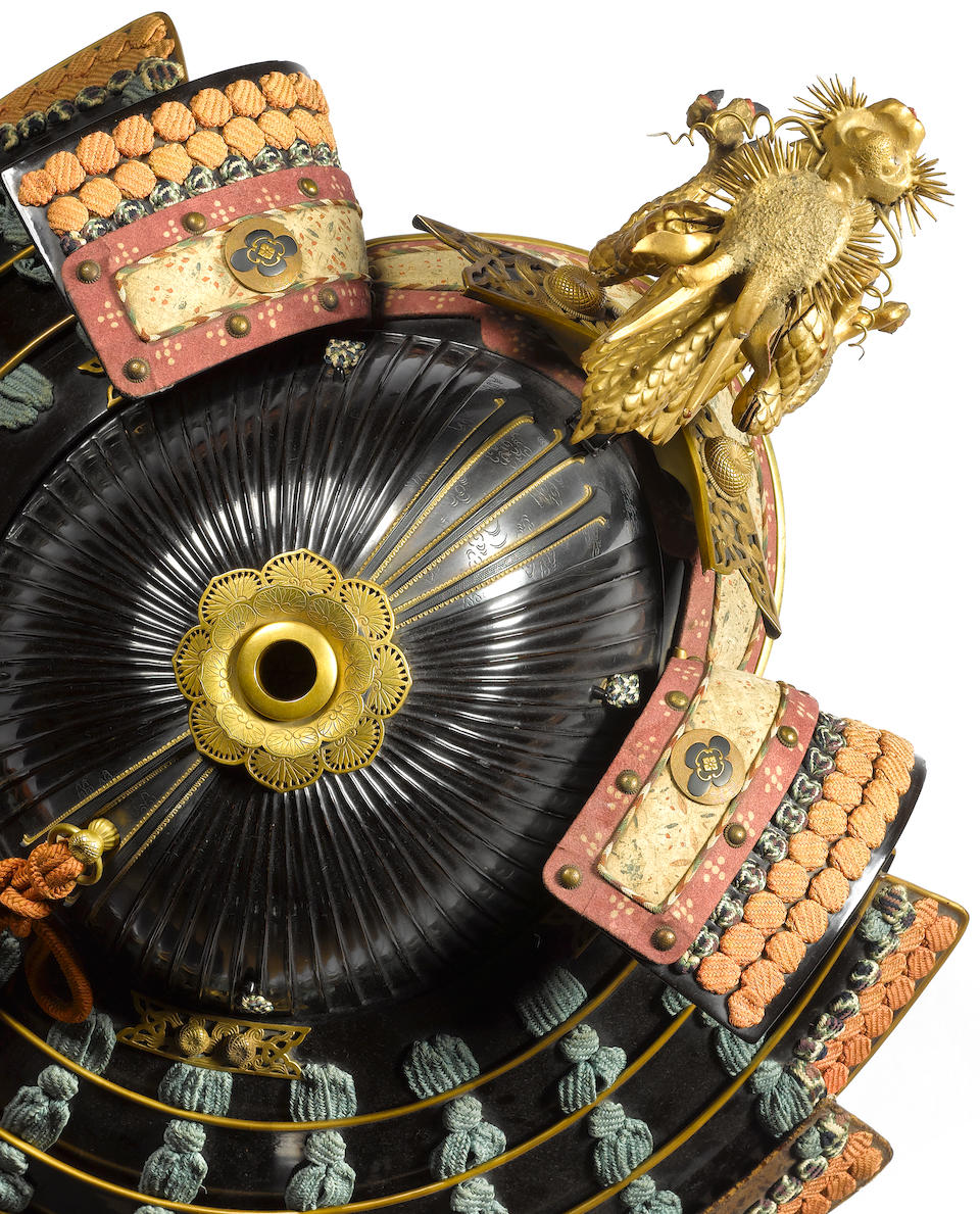 An exceptional mogami do tosei gusoku armour Edo Period, 18th to 19th century; helmet signed Myochin...Naga, late Muromachi/early Momoyama Period, 16th century
