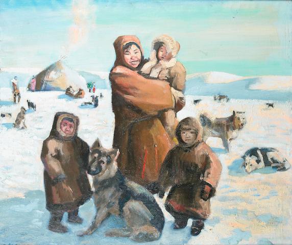 Andrei Yakovlev (Russian, born 1934) 'Common Happiness, Chukotka'
