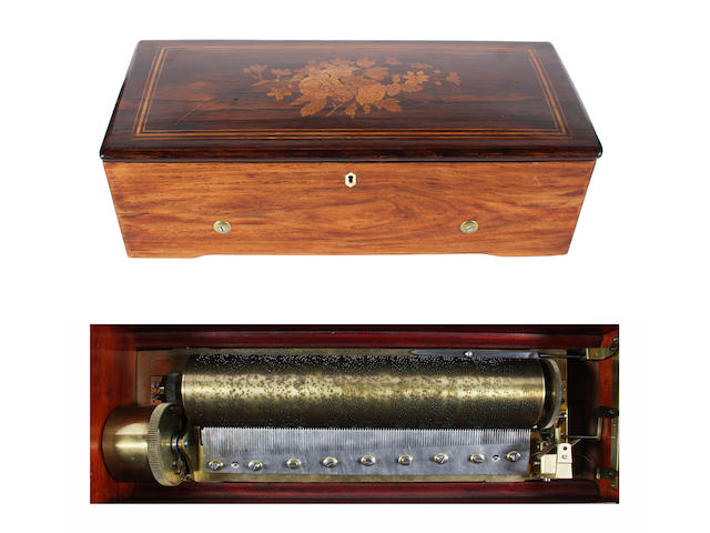 A Nicole Frer&#233;s two-per-turn cylinder musical box circa 1866