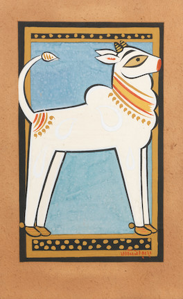 Jamini Roy (India, 1887-1972) Brahmin Bull, image 1