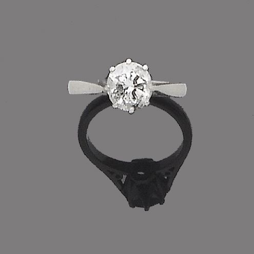 A diamond single-stone ring