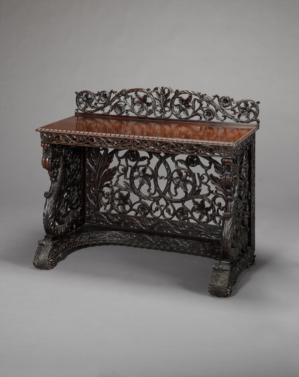 A pair of fine Bombay wood Side Tables Western India, circa 1840-50(2)