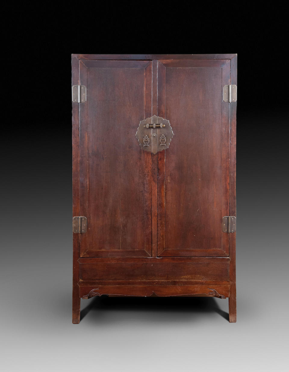 A pair of rare square-corner flush-sided jichimu cabinets Late Ming / early Qing dynasty