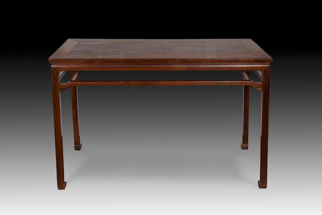 A rare waisted huanghuali table mid Qing dynasty