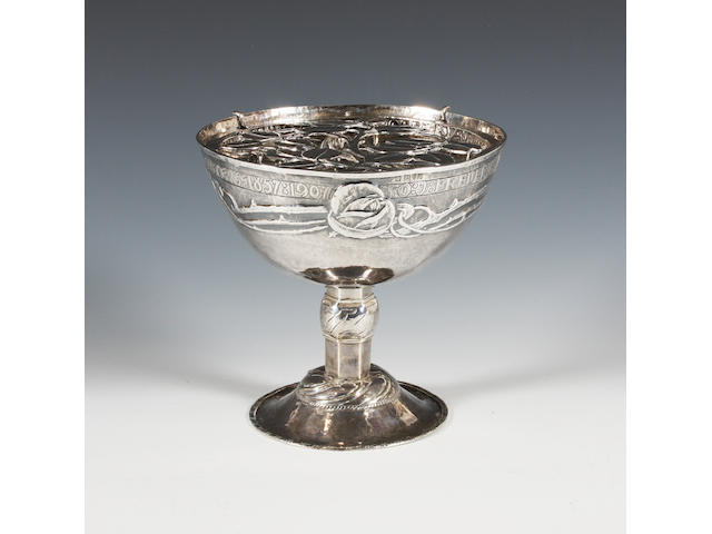 An Arts and Crafts silver rose bowl by Hugh Wallis Chester, 1907,
