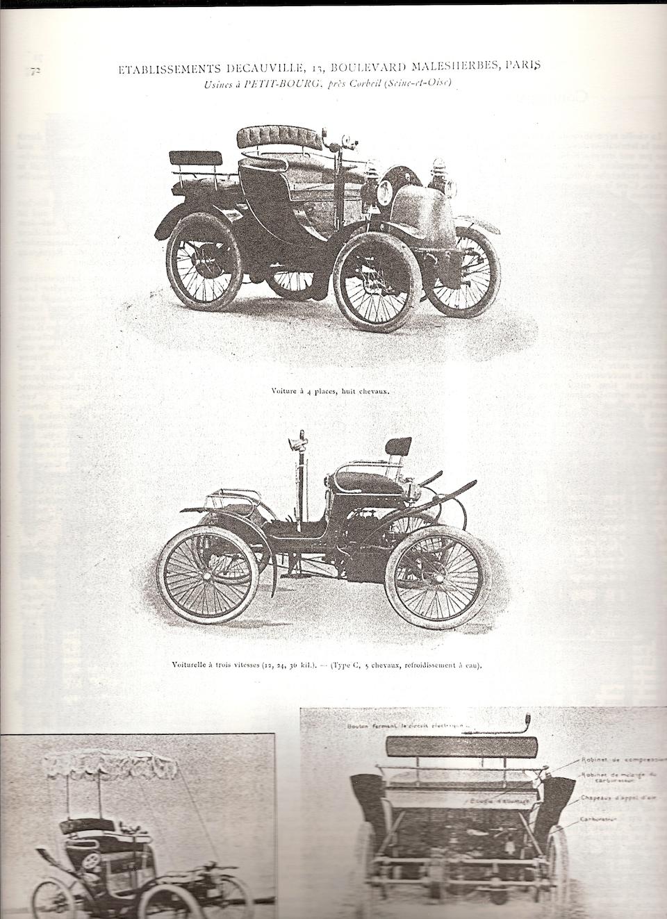 c1899 Decauville 5hp Twin-cylinder Two-seater  Chassis no. 530/639 Engine no. 530/639/11