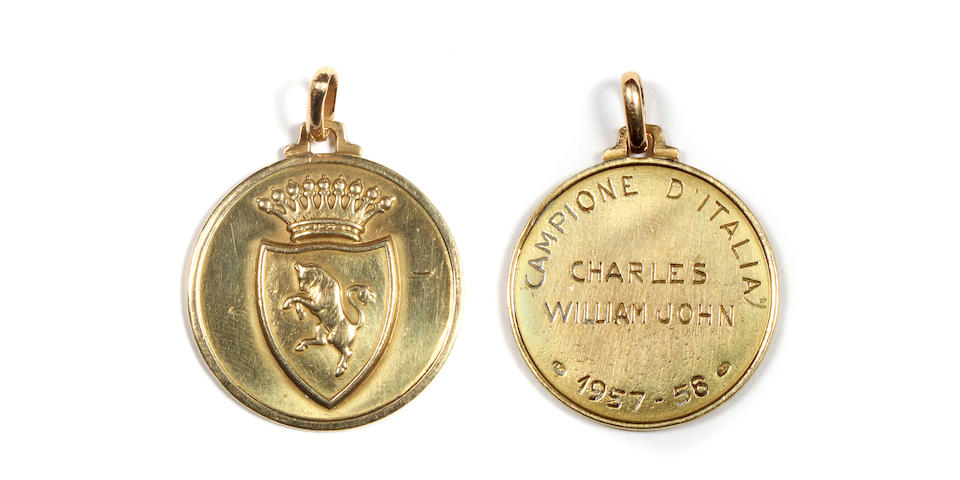 1957-58 Italian League Champions medal awarded to John Charles