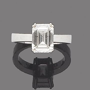 A diamond single-stone ring