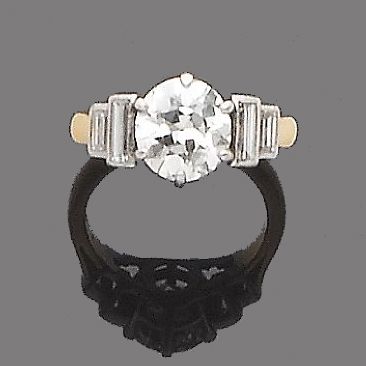 A diamond single-stone ring