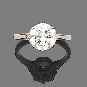 A diamond single-stone ring