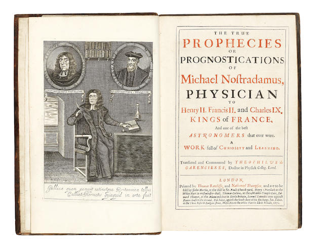 NOSTRADAMUS (MICHEL DE) The True Prophecies or Prognosticatons of Michael Nostradamus, Physician to Henry II, Francis II, and Charles IX, Kings of France, and One of the Best Astronomers that Ever Were