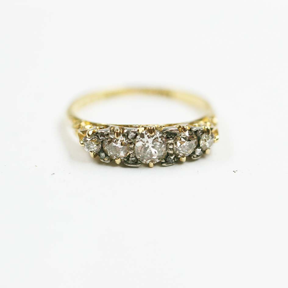 A five stone diamond ring,