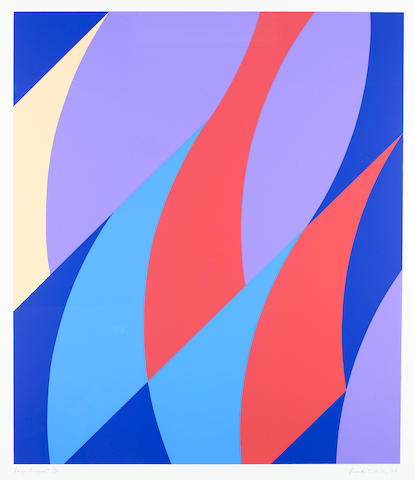 Bridget Riley (British, born 1931) Large Fragment Screenprint, 2006, printed in colours, on wove, signed, titled, dated and numbered 19/50 in pencil, 4065 x 910mm (41 4/5 x 35 3/4in)(I)