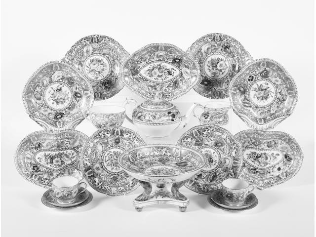 A Derby (King St) part tea and dessert service Late 19th/early 20th Century.