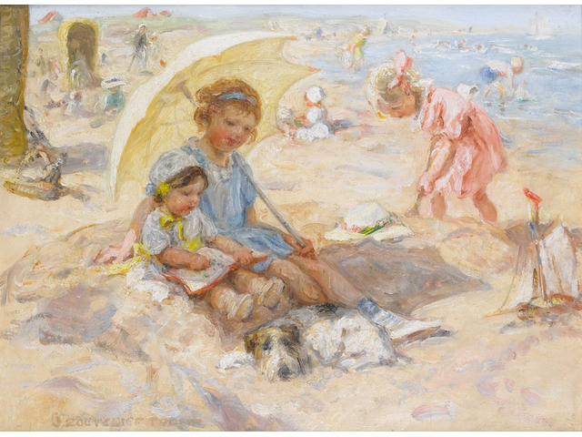 Johann Zoetelief Tromp (Dutch, 1872-1947) A day at the seaside