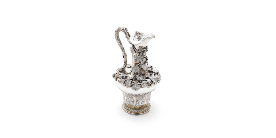 A 19th century Indian Colonial silver ewer, by Hamilton & Co,
