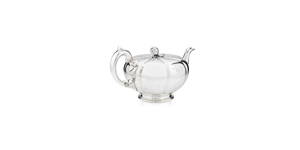 Of Royal Interest: A silver teapot presented to John Brown by Queen Victoria By Garrard, London 1867
