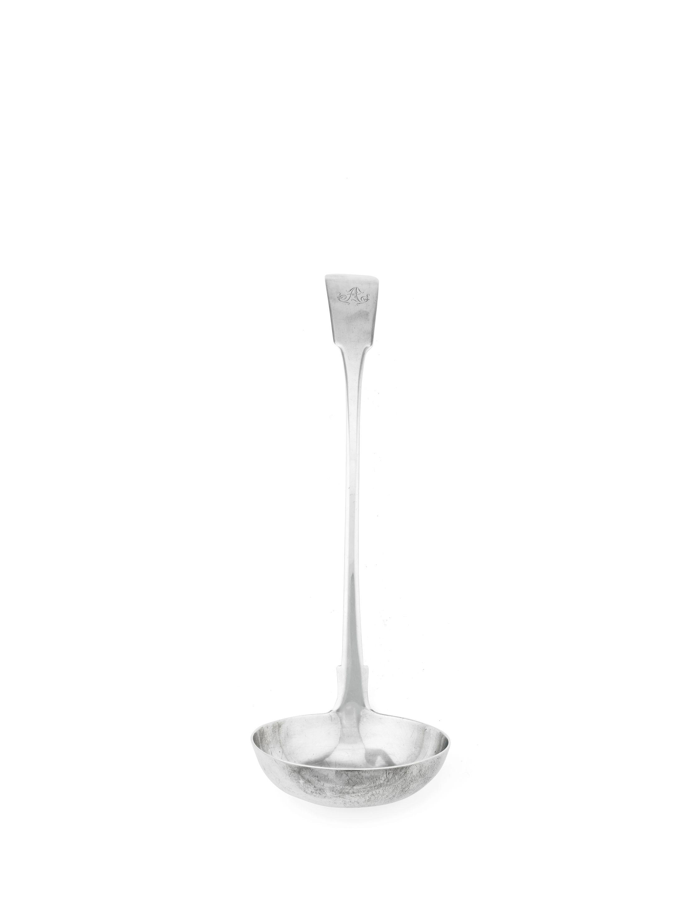 Bonhams : A rare early 19th Century fiddle pattern soup ladle By ...