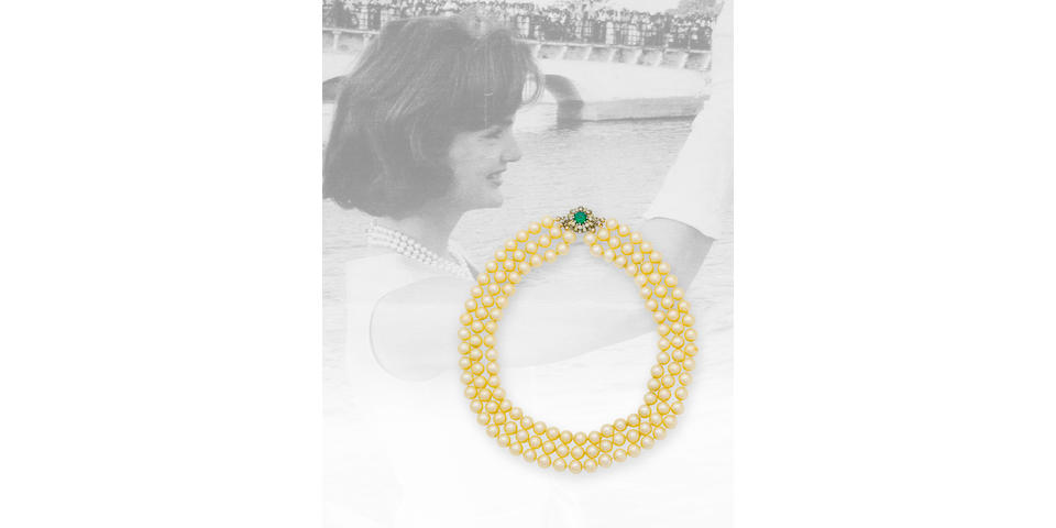 Jacqueline Kennedy's triple-strand simulated pearl necklace,