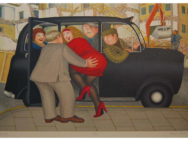 Beryl Cook (British, 1926-2008) 'Taxi',