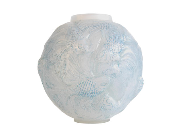 A Lalique frosted glass 'Formose' vase