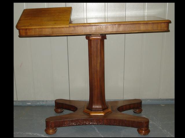 A Victorian mahogany reading table,