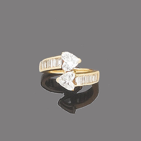 A diamond crossover ring, by Kutchinsky,